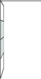 vidaXL - Inloopdouchewand - 115x195 - cm - halfmat - ESG-glas - zwart
