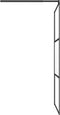 vidaXL - Inloopdouchewand - 115x195 - cm - halfmat - ESG-glas - zwart
