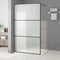 vidaXL - Inloopdouchewand - 115x195 - cm - mat - ESG-glas - zwart