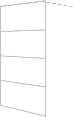 vidaXL - Inloopdouchewand - 115x195 - cm - transparant - ESG-glas - wit