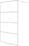 vidaXL - Inloopdouchewand - 115x195 - cm - transparant - ESG-glas - wit