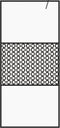 vidaXL - Inloopdouchewand - 115x195 - cm - transparant - ESG-glas - zwart