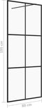 vidaXL - Inloopdouchewand - 115x195 - cm - transparant - ESG-glas - wit