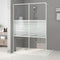 vidaXL - Inloopdouchewand - 115x195 - cm - transparant - ESG-glas - zwart