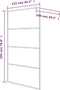 vidaXL - Inloopdouchewand - 115x195 - cm - transparant - ESG-glas - wit