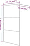 vidaXL - Inloopdouchewand - 115x195 - cm - transparant - ESG-glas - zwart