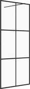 vidaXL - Inloopdouchewand - 115x195 - cm - transparant - ESG-glas - wit