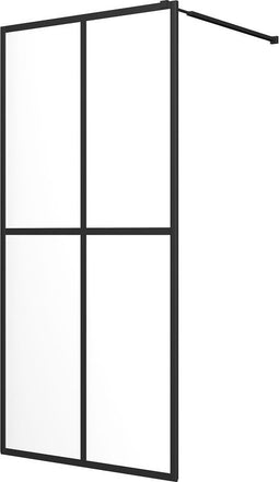 vidaXL - Inloopdouchewand - 140x195 - cm - transparant - gehard - glas