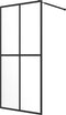vidaXL - Inloopdouchewand - 140x195 - cm - transparant - gehard - glas