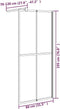 vidaXL - Inloopdouchewand - 140x195 - cm - transparant - gehard - glas