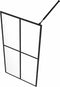 vidaXL - Inloopdouchewand - 140x195 - cm - transparant - gehard - glas