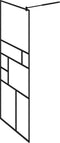 vidaXL - Inloopdouchewand - 80x195 - cm - ESG-glas - transparant - en - zwart