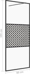 vidaXL - Inloopdouchewand - 80x195 - cm - ESG-glas - transparant - en - zwart