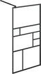 vidaXL - Inloopdouchewand - 80x195 - cm - ESG-glas - transparant - en - zwart