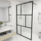 vidaXL - Inloopdouchewand - 80x195 - cm - gehard - glas - zwart