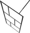 vidaXL - Inloopdouchewand - 80x195 - cm - gehard - glas - zwart