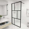 vidaXL - Inloopdouchewand - 80x195 - cm - gehard - glas - zwart