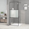 vidaXL - Inloopdouchewand - 80x195 - cm - halfmat - ESG-glas - zwart