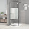 vidaXL - Inloopdouchewand - 80x195 - cm - halfmat - ESG-glas - zwart