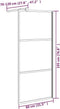 vidaXL - Inloopdouchewand - 80x195 - cm - halfmat - ESG-glas - zwart