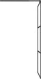 vidaXL - Inloopdouchewand - 80x195 - cm - halfmat - ESG-glas - zwart