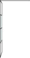 vidaXL - Inloopdouchewand - 80x195 - cm - halfmat - ESG-glas - zwart