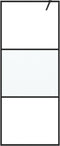vidaXL - Inloopdouchewand - 80x195 - cm - halfmat - ESG-glas - zwart