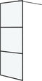 vidaXL - Inloopdouchewand - 80x195 - cm - mat - ESG-glas - zwart