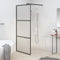 vidaXL - Inloopdouchewand - 80x195 - cm - mat - ESG-glas - zwart
