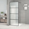 vidaXL - Inloopdouchewand - 80x195 - cm - mat - ESG-glas - zwart