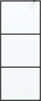 vidaXL - Inloopdouchewand - 80x195 - cm - mat - ESG-glas - zwart