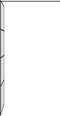 vidaXL - Inloopdouchewand - 80x195 - cm - mat - ESG-glas - zwart