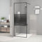 vidaXL - Inloopdouchewand - 80x195 - cm - transparant - ESG-glas - zwart