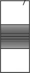vidaXL - Inloopdouchewand - 80x195 - cm - transparant - ESG-glas - zwart