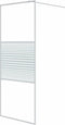 vidaXL - Inloopdouchewand - 80x195 - cm - transparant - ESG-glas - wit