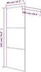 vidaXL - Inloopdouchewand - 80x195 - cm - transparant - ESG-glas - wit
