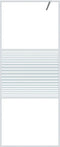 vidaXL - Inloopdouchewand - 80x195 - cm - transparant - ESG-glas - wit