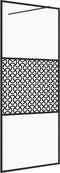 vidaXL - Inloopdouchewand - 80x195 - cm - transparant - ESG-glas - wit