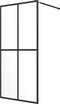 vidaXL - Inloopdouchewand - 80x195 - cm - transparant - gehard - glas