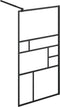 vidaXL - Inloopdouchewand - 90x195 - cm - ESG-glas - transparant - en - zwart