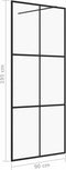 vidaXL - Inloopdouchewand - 90x195 - cm - ESG-glas - transparant - en - zwart
