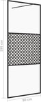 vidaXL - Inloopdouchewand - 90x195 - cm - ESG-glas - transparant - en - zwart