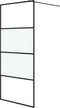 vidaXL - Inloopdouchewand - 90x195 - cm - halfmat - ESG-glas - zwart
