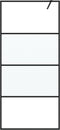 vidaXL - Inloopdouchewand - 90x195 - cm - halfmat - ESG-glas - zwart
