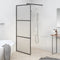 vidaXL - Inloopdouchewand - 90x195 - cm - mat - ESG-glas - zwart
