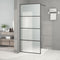 vidaXL - Inloopdouchewand - 90x195 - cm - mat - ESG-glas - zwart