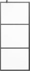 vidaXL - Inloopdouchewand - 90x195 - cm - mat - ESG-glas - zwart