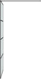 vidaXL - Inloopdouchewand - 90x195 - cm - mat - ESG-glas - zwart