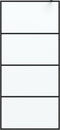 vidaXL - Inloopdouchewand - 90x195 - cm - mat - ESG-glas - zwart