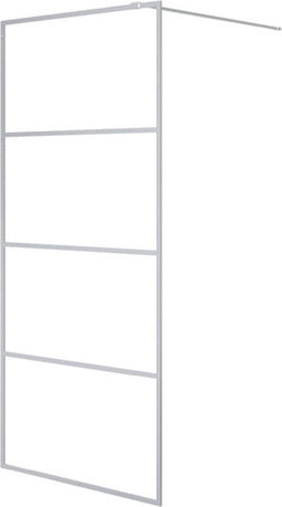 vidaXL - Inloopdouchewand - 90x195 - cm - transparant - ESG-glas - zilverkleurig